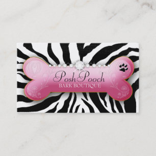 311 Posh Pooch Zebra Business Card