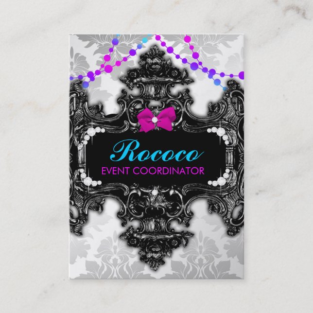 311 Rococo Wonderland Colourful Business Card (Front)