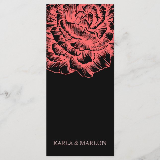 311 Ruffled Peony Coral Melon & Black Program (Front)