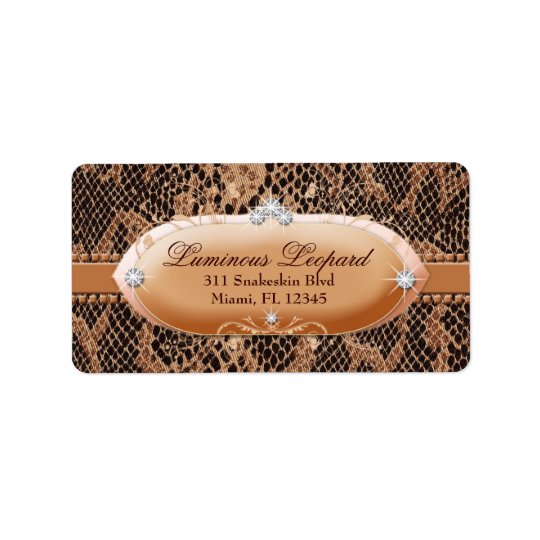 311-Sassy Snakeskin Address Label