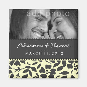 311-SAVE THE DATE LEMON CREAM MAGNET