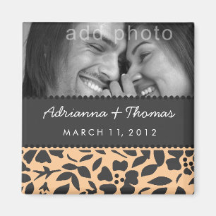 311-SAVE THE DATE PEACH MAGNET