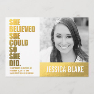 311 She Believed She Could So She Did Graduation Announcement