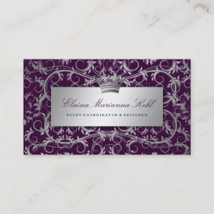 311 Silver Divine Eggplant Business Card