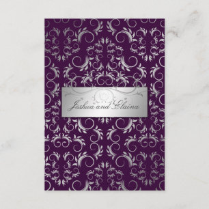 311 Silver Divine Eggplant Invitation