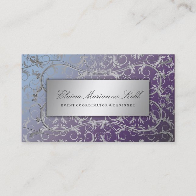 311 Silver Divine Hydrangea Business Card (Front)