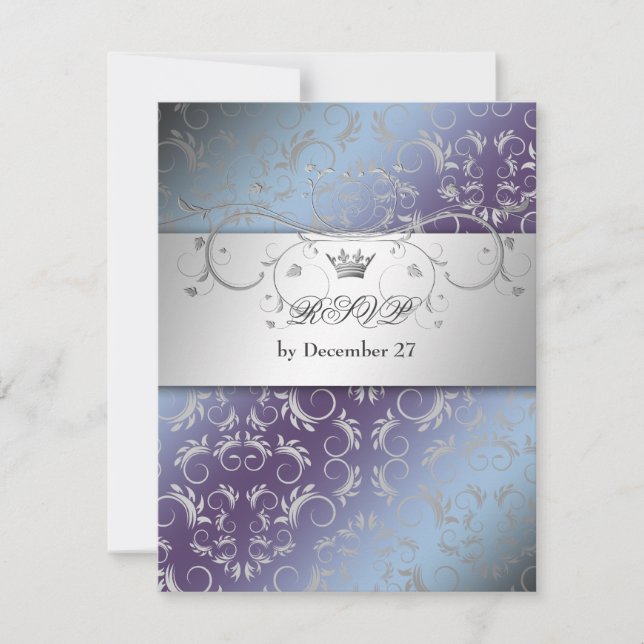 311-Silver Divine Hydrangea RSVP Card (Front)