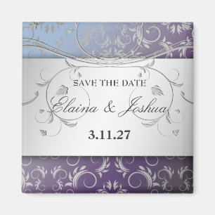 311-Silver Divine Hydrangea Save the Date Magnet