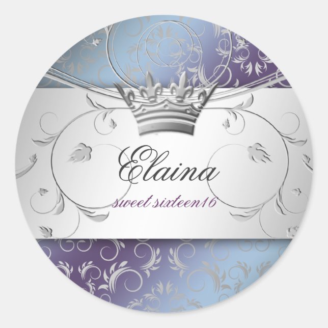 311-Silver Divine Hydrangea Sticker (Front)
