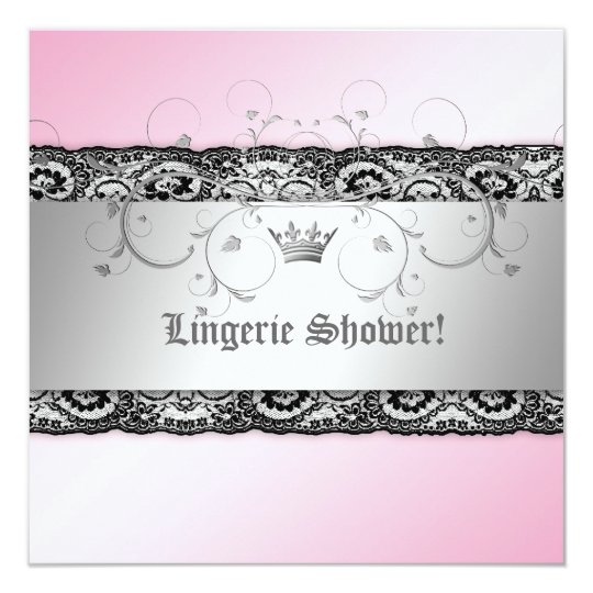 311-Silver Divine Pink Shimmer Lingerie with Lace Card