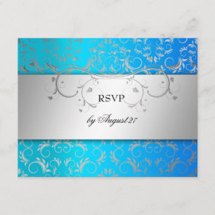 311-Silver Divine Tropical Fade No Crown RSVP Card