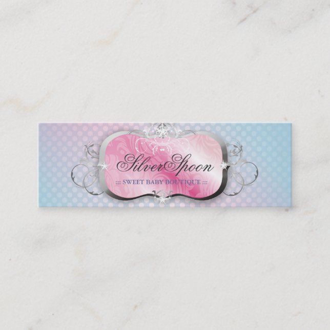 311-Silver Spoon | Baby Boutique Mini Business Card (Front)