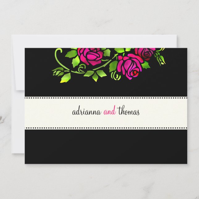 311-Siren Vine | Hot Rose Invitation (Front)