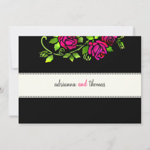 311-Siren Vine Hot Rose Invitation
