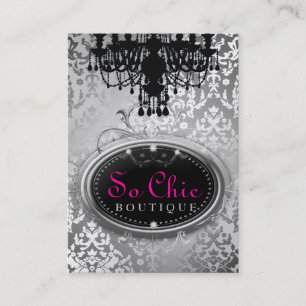 311 So Chic Boutique Silver Metallic Business Card