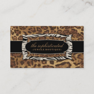 311-Sophisticated Jungle Leopard Business Card