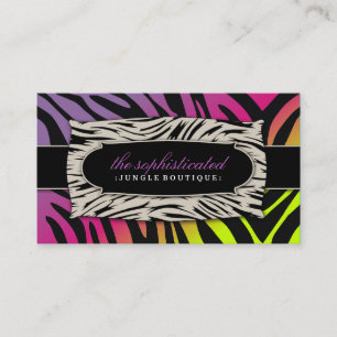 311 Sophisticated Jungle Pink Purebred Sunset Business Card