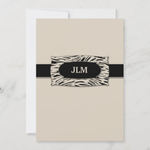 311-Sophisticated Jungle Zebra Invitation
