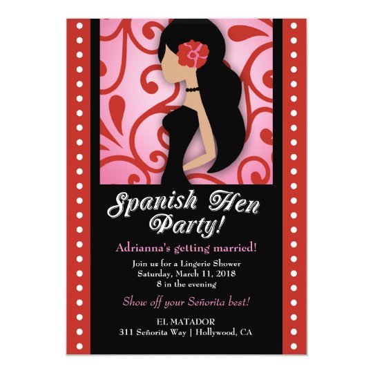 311-Spanish Hen Party Card