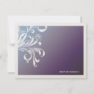 311-Swanky Swirls Hydrangea RSVP Metallic Card