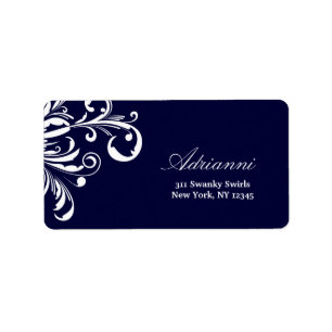 311-Swanky Swirls Navy Blue Label