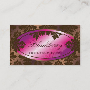 311-Sweet Blackberry ChocolateTruffle Damask Business Card