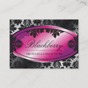 311-Sweet Blackberry Truffle Damask Business Card