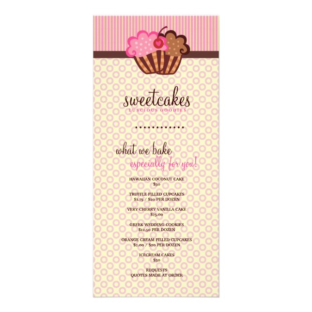 311 Sweet Cakes Cupcake Rack Card (Front)