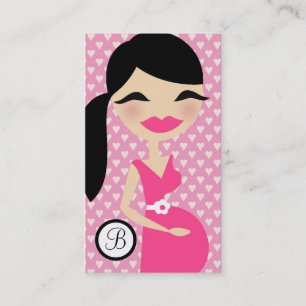 311 SWEET LETITIA HOTT PINK BRUNETTE BUSINESS CARD