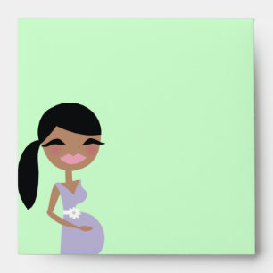 311-Sweet Pregnant Mummy Zebra Mint - Ethnic Envelope