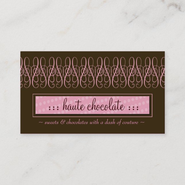 311-SWIRLY SWEET CHOCOLATE BUSINESS CARD (Front)