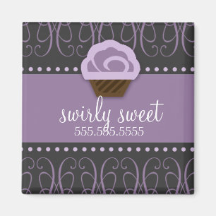 311-Swirly Sweet Purple Grey Magnet