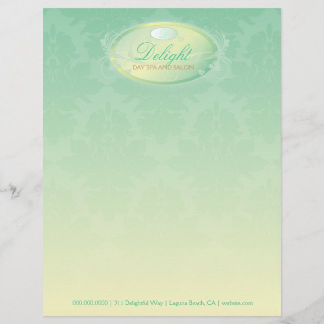 311-Teal Delight Letterhead Design (Front)