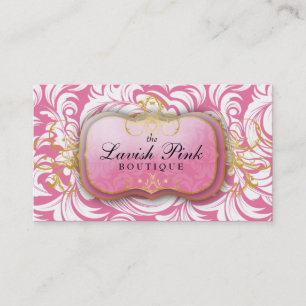 311 The Lavish Pink Plate Pink Business Card