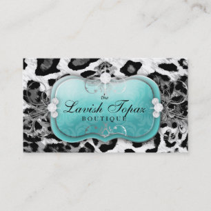311 The Lavish Topaz Diamond Leopard Business Card