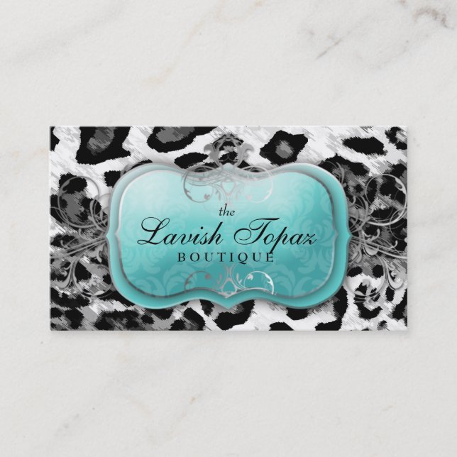 311 The Lavish Topaz Leopard Business Card (Front)