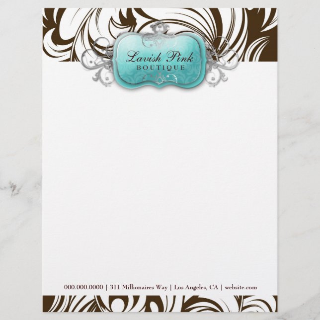 311 The Lavish Topaz  Leopard Customised Letterhead (Front)