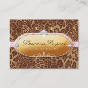 311 The Luminous Leopard Pink Trim Business Card