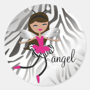 311 Trendy Angel Baby "Tan" Classic Round Sticker