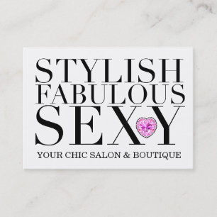 311 Tres Chic Diamond Heart Business Card