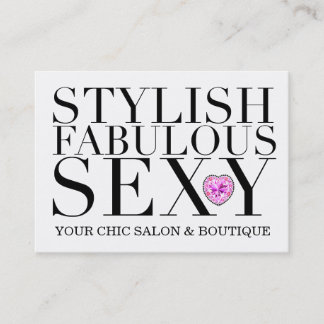 311 Tres Chic Diamond Heart Business Card