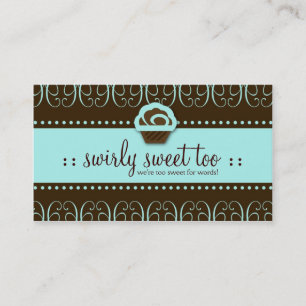 311-Turquoise Swirly Sweet Too Business Card