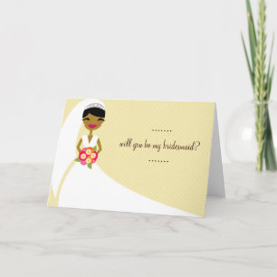 311 UPDO BRIDE Will You Be My Bridesmaid Invitation