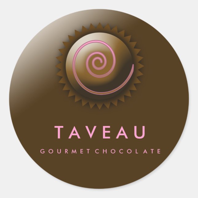 311-Upscale Gourmet Chocolate Classic Round Sticker (Front)