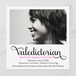 311 Valedictorian Inspirational Quote Graduation Announcement