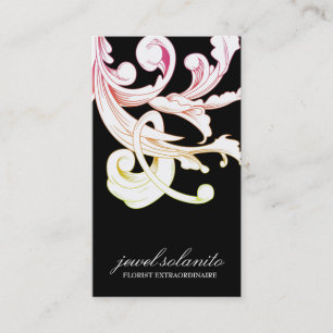 311-Vivid Foliage Flare Noir Business Card