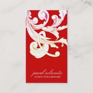 311-Vivid Foliage Flare Rouge Business Card
