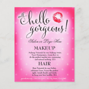 311 Well Hello Gorgeous Pink Lip Beauty Flyer
