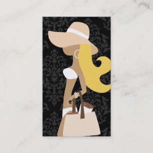 311 White Bikini Fashionista Blonde Hat Business Card