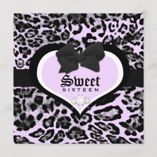 311 Wild at Heart Sweet Sixteen   Quinceanera Invitation